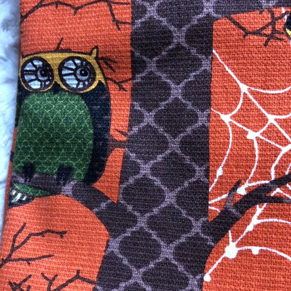Kay Dee Kitchen Towels Owl Fall Harvest Design